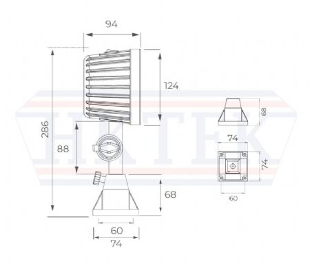 CNC Led Makina Lambas-Acrobat Kollu Projektr Lamba-Endstriyel Tezgah Armatr-IP67