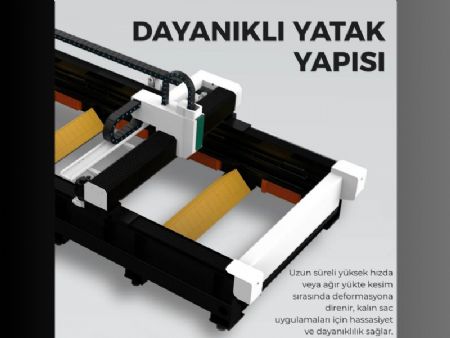 F Serisi 1 & 20 kW - A��k Kabin, Tek Tabla CNC Fiber Lazer Kesim Makinas� 