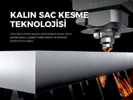 GR Serisi Zemin Rayl� CNC Fiber Lazer Kesim Makinas� 