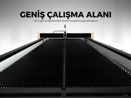 GR Serisi Zemin Rayl� CNC Fiber Lazer Kesim Makinas� 