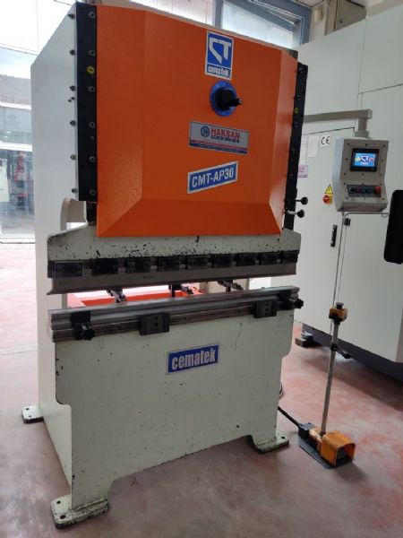 2.EL KULLANILMI� CEMATEK 1250 MM X 30 TON NC KONTROLLU H�DROLK ABKANT PRES