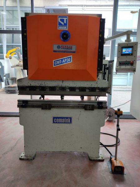 2.EL KULLANILMI� CEMATEK 1250 MM X 30 TON NC KONTROLLU H�DROLK ABKANT PRES