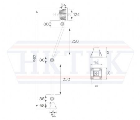 Led Makina Lambası-Acrobat Kollu Projektör Lamba-Endüstriyel Tezgah Aydınlatma Lambası 
