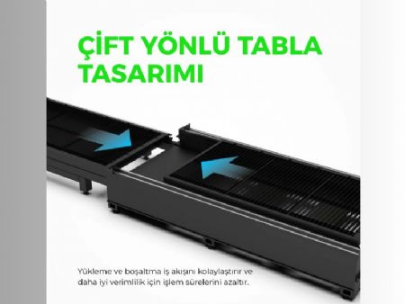 PG Serisi 1,5 & 40 kW - Kapal� Kabin �ift Tabla CNC Fiber Lazer Kesim Makinas� 