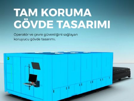 PG Serisi 1,5 & 40 kW - Kapal� Kabin �ift Tabla CNC Fiber Lazer Kesim Makinas� 